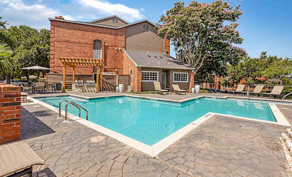 the swimming pool at our apartments