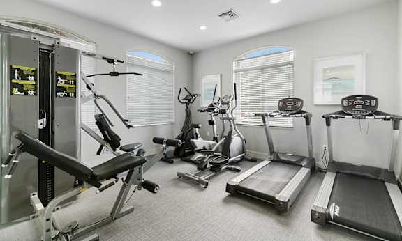 Fitness center at Brenton at Abbey Park in West Palm Beach FL