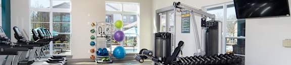 Spacious Gym at One White Oak Apartments, Cumming
