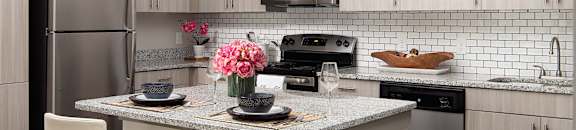 Kitchen at One White Oak Apartments, Cumming, GA, 30041