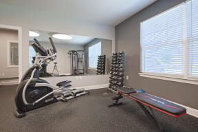 the preserve at ballantyne commons fitness room with exercise equipment