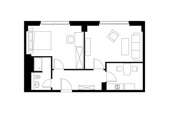 Floor Plan  1 Bedroom