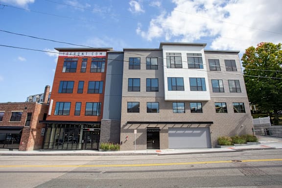 A modern building with a sign that reads "Telluride" on the top.
