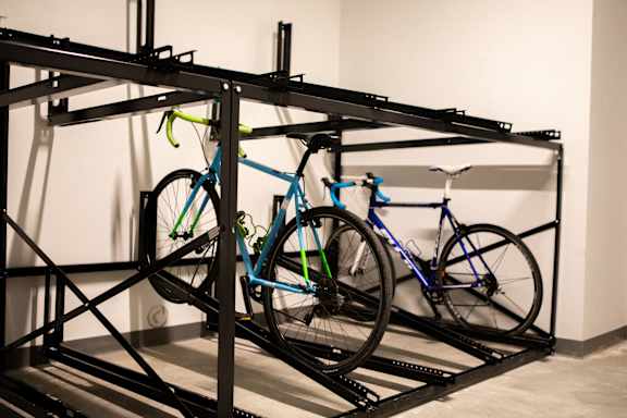 Bike Storage at Center Square Lofts West, Allentown, Pennsylvania
