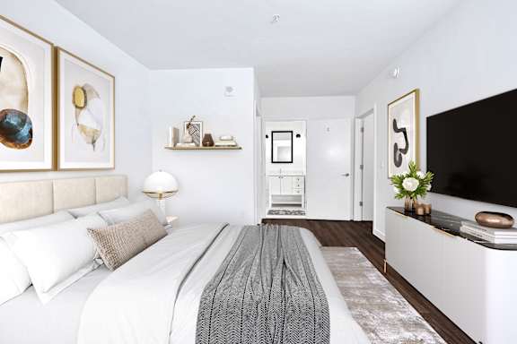 Bedroom area at The Glover House, Washington