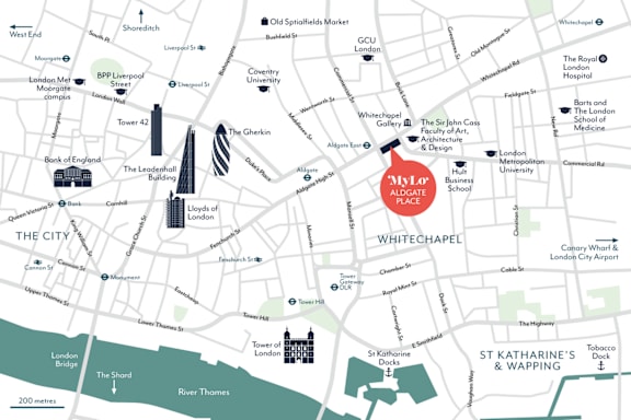 a map of the whitechapel area