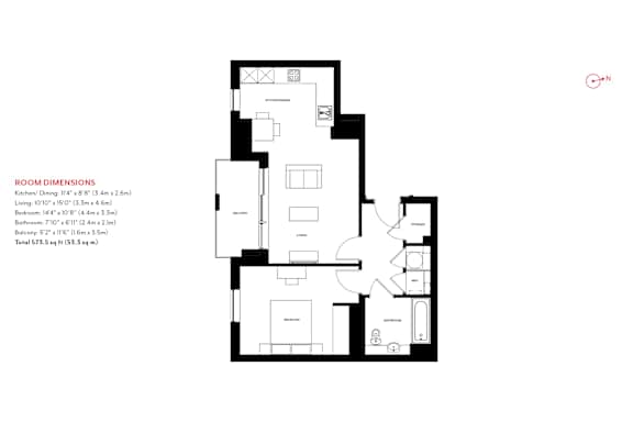A black and white image of a house floor plan with room dimensions listed.
