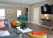 Thumbnail 5 of 22 - Cantwell crossing clubhouse living room with couches, chairs, coffee tables, and television