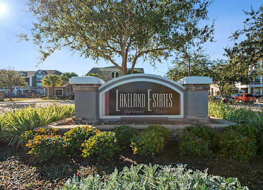 Exterior Monument Sign at Lakeland Estates Apartments in Stafford TX