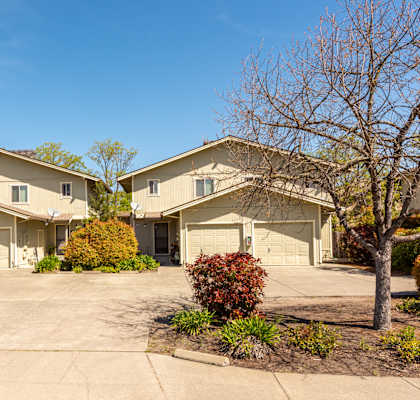 Exterior Landscape at Meadowrock Duplexes, California