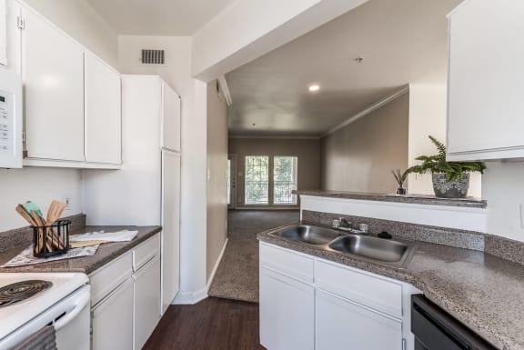 Kitchen at Hollow Creek Apartments in Conroe TX