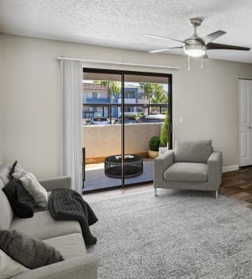 Model apartment living room