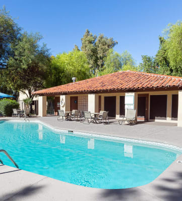 Swimming pool at Solano Springs apartments in Tucson, AZ