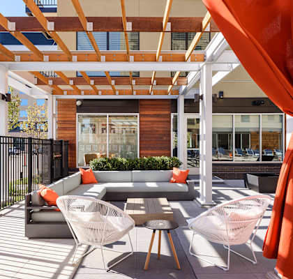 Outdoor Lounge Area With Pergola