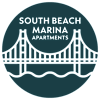 The image is a logo for South Beach Marina Apartments.