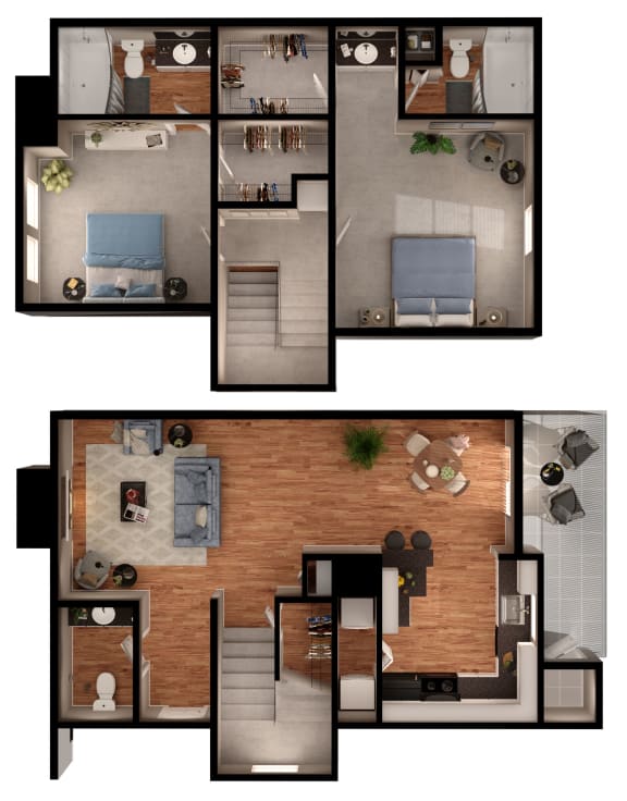 Floor Plan  D4G Floor Plan at 2400 Briarwest Apartments, Texas