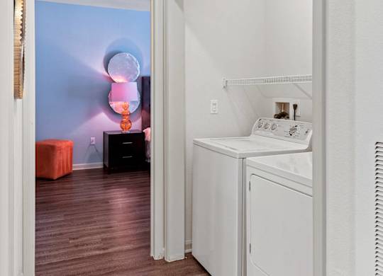 In unit Washer and dryer at Atley on the Greenway Apartments in Ashburn VA
