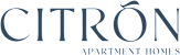 The image shows a logo with the text "CITRON APARTMENT HOMES".