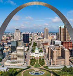 A cityscape at Convent Gardens Apartments, Missouri, 63108