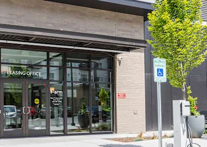 Entry to leasing office at FARM BY VINTAGE, MILL CREEK, WA 98012