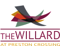 A logo with a bird and the text "The Willard at Preston Crossing".