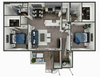 Skyridge Club Apartments- Two Bedroom Apartment in Crystal Lake, IL