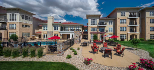 Outdoor Living Area at The Tuscany on Pleasant View, Madison, WI