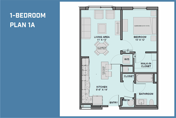 1A Floor Plan at 20 Stephenson Aman at Clarendon Hill, Somerville, MA, 02144