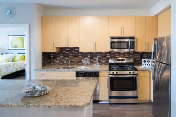 Updated cabinets at The Flats at Wheaton Station