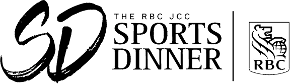 The RBC JCC Sports Dinner logo with a black and white color scheme.
