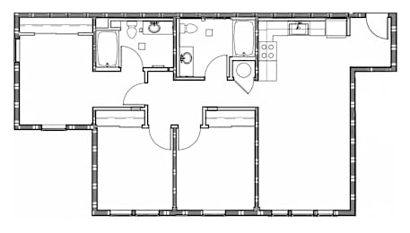  Floor Plan 3 BR, 2 BA - 30% AMI