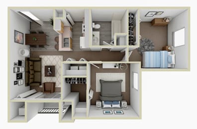 2 bedroom apartment floor plan