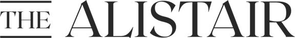 The Alistair logo is displayed in black and white.