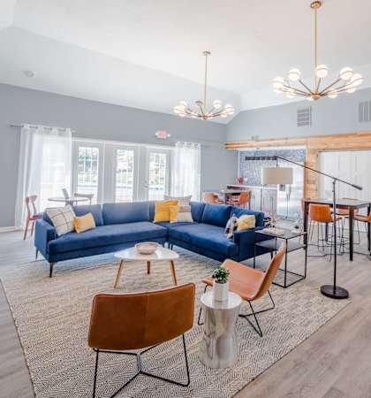 Resident lobby at Barrington Estates Apartments, 8717 Old Town W Dr, Indianapolis