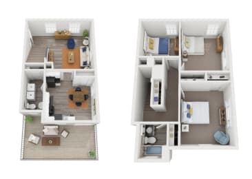 Floor Plan  Division 890 | 3x1.5 Townhome