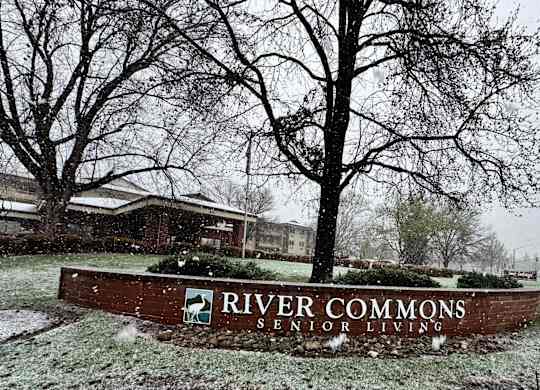 Property sign at River Commons Senior Living, Redding, 96002