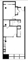 Two Bed Two Bath Floorplan Image