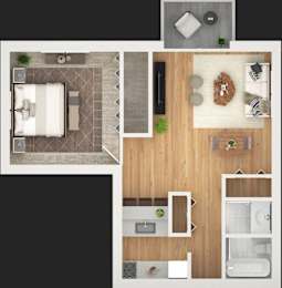  Floor Plan One Bedroom
