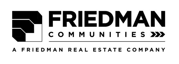 All black Friedman Communities logo.