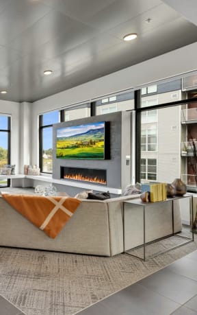Harbor Sky Clubhouse Lounge with Fireplace and Beautiful Views