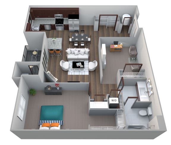 Knolls with den B4 floor plan at 360 at Jordan West best new apartments West Des Moines IA 50266