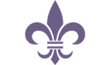 a purple rectangle with a white border on a white