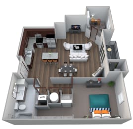 Floor Plan  Quail with den B3S floor plan at 360 at Jordan West best new apartments West Des Moines IA 50266