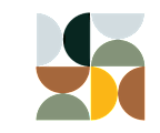 A graphic with overlapping circles in shades of grey, green, brown, and yellow.