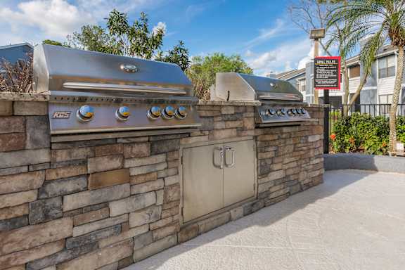 Outdoor Grill Stations at Northgreen at Carrollwood Apartments in Tampa, FL