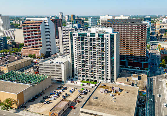 an aerial view of the city of austin