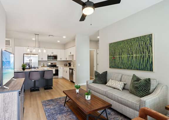Living Room With TV at Ironwood Ranch Apartments,Maricopa,AZ,85138