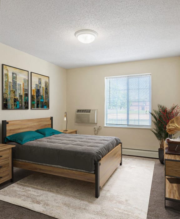 our apartments offer a bedroom with a king sized bed