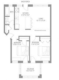 2 bed 1 bath units in hyde park