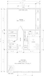 1 bedroom 1 bathroom floor plan at OTAVON APARTMENTS, California